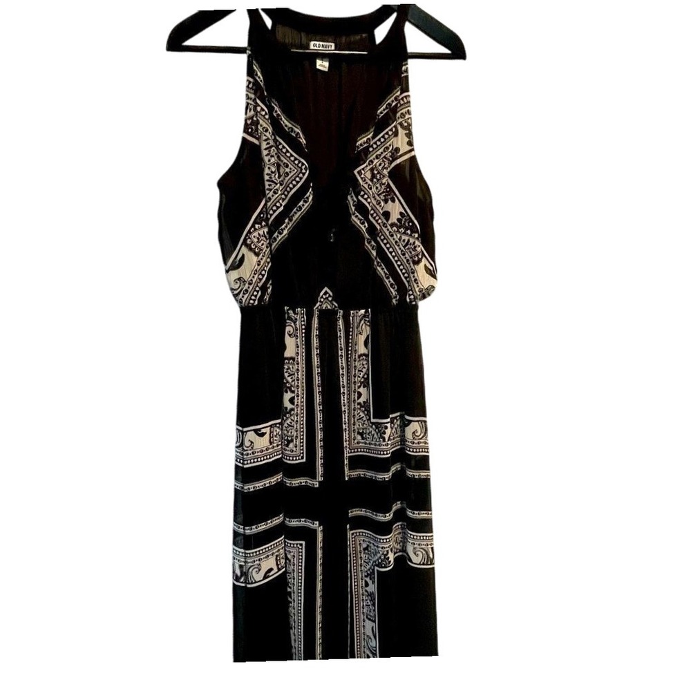 Old Navy Maxi Dress Black‎ and Off White Size Small